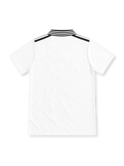 Fulham 1998/99 white home jersey with black striped collar, black chest panel, adidas logo and Demon Internet sponsor