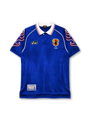 Japan 1998 home jersey with flame-patterned sleeves