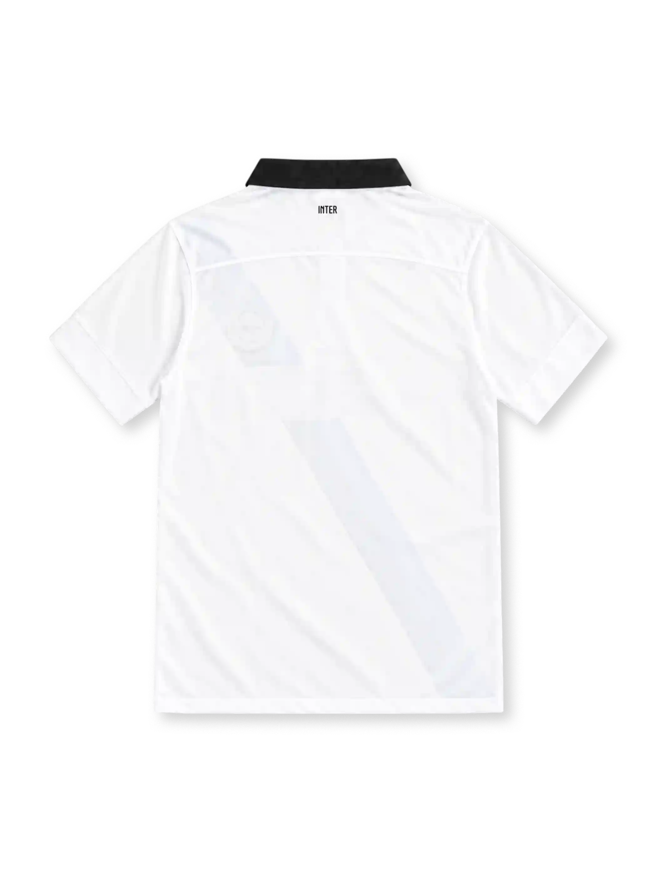 Inter Milan 2011/12 white away jersey with blue and black diagonal sash, Nike logo and Pirelli sponsor