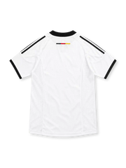 Germany 2002 white home jersey with black V-neck, black adidas stripes and three-star DFB crest