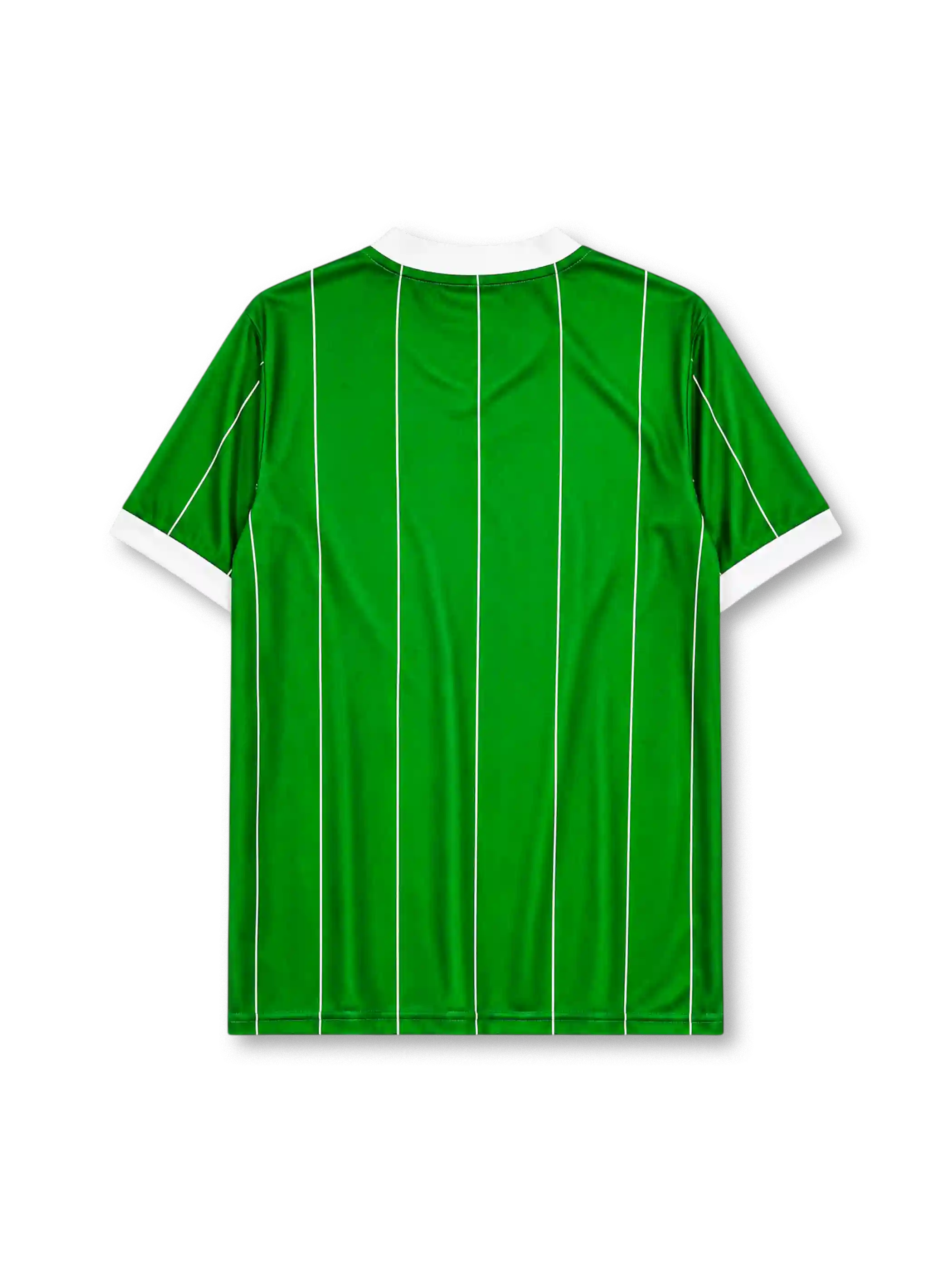 Celtic 1984-86 third jersey in green with white pinstripes