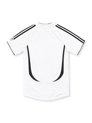 Germany 2006 white home jersey with black, red and gold side panels, adidas logo and three-star DFB crest