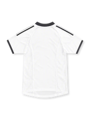 Bayern Munich 2002/03 white away jersey with charcoal adidas stripes, club crest and T-Mobile sponsor