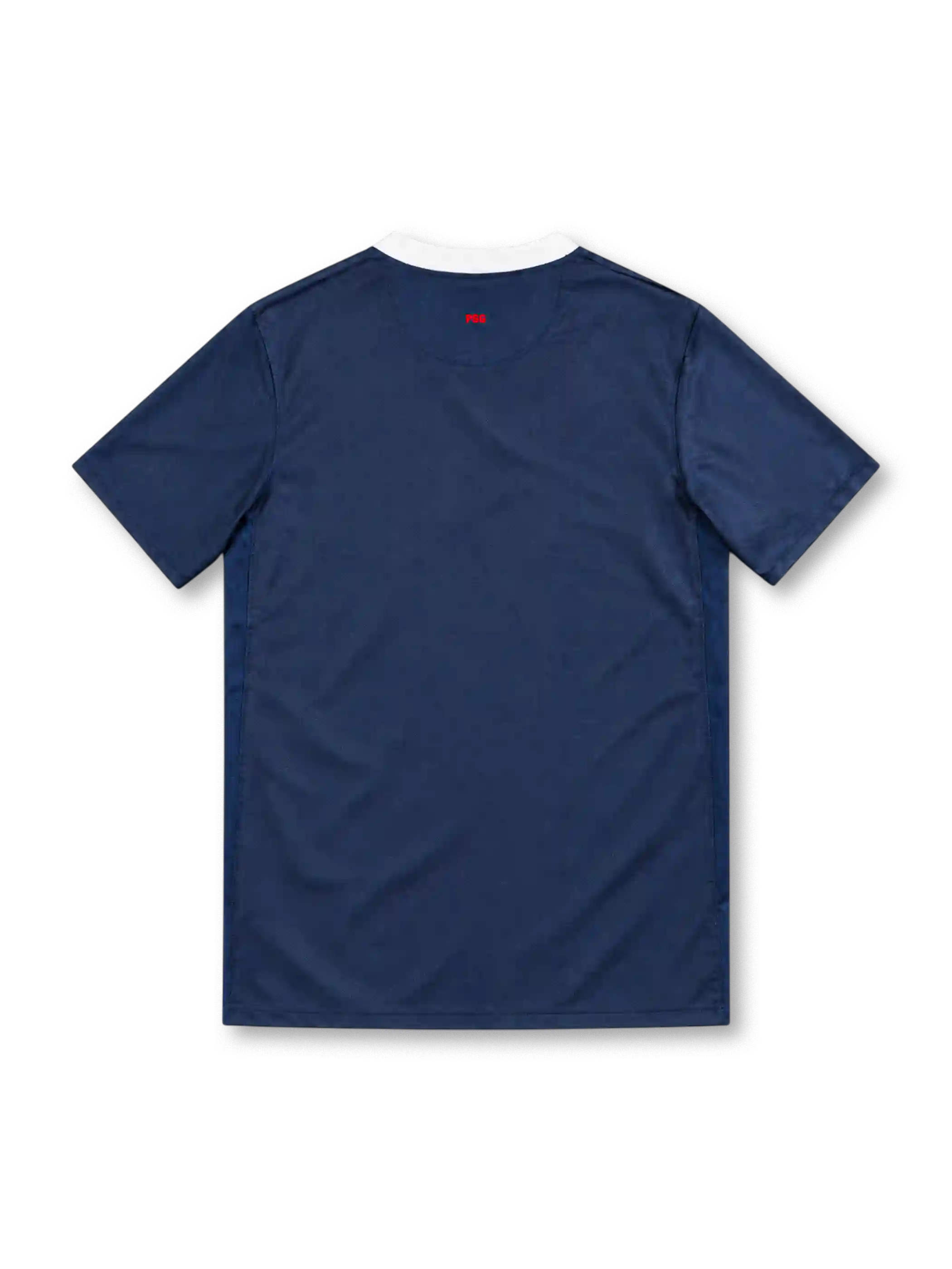 Paris Saint-Germain 2011/12 navy home jersey with red and white centre stripe, Nike logo and Fly Emirates sponsor