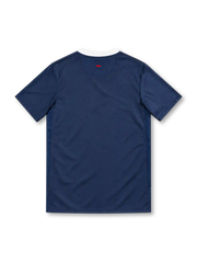 Paris Saint-Germain 2011/12 navy home jersey with red and white centre stripe, Nike logo and Fly Emirates sponsor