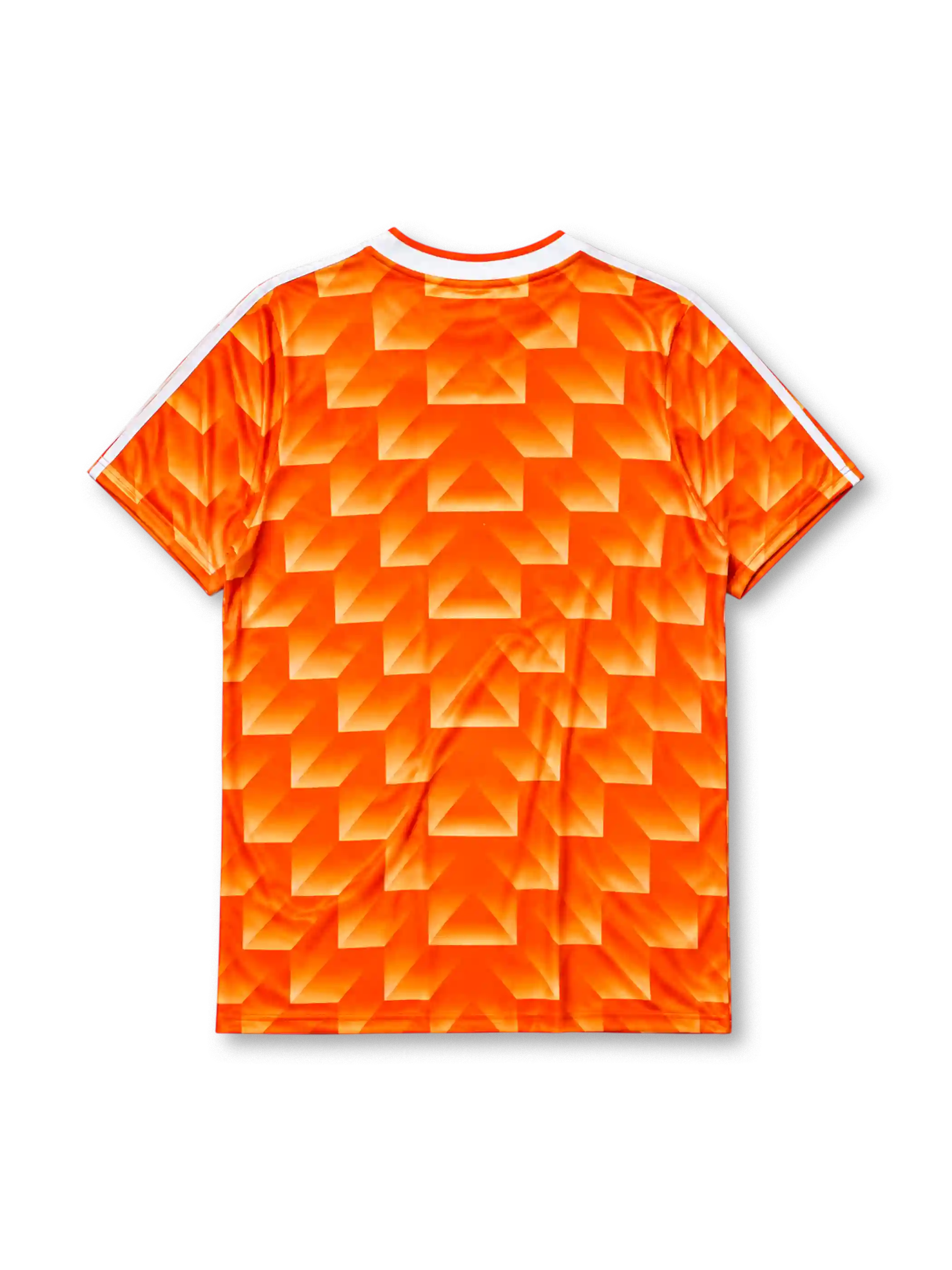 Netherlands 1988 orange training shirt with geometric pattern
