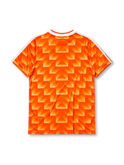 Netherlands 1988 orange training shirt with geometric pattern