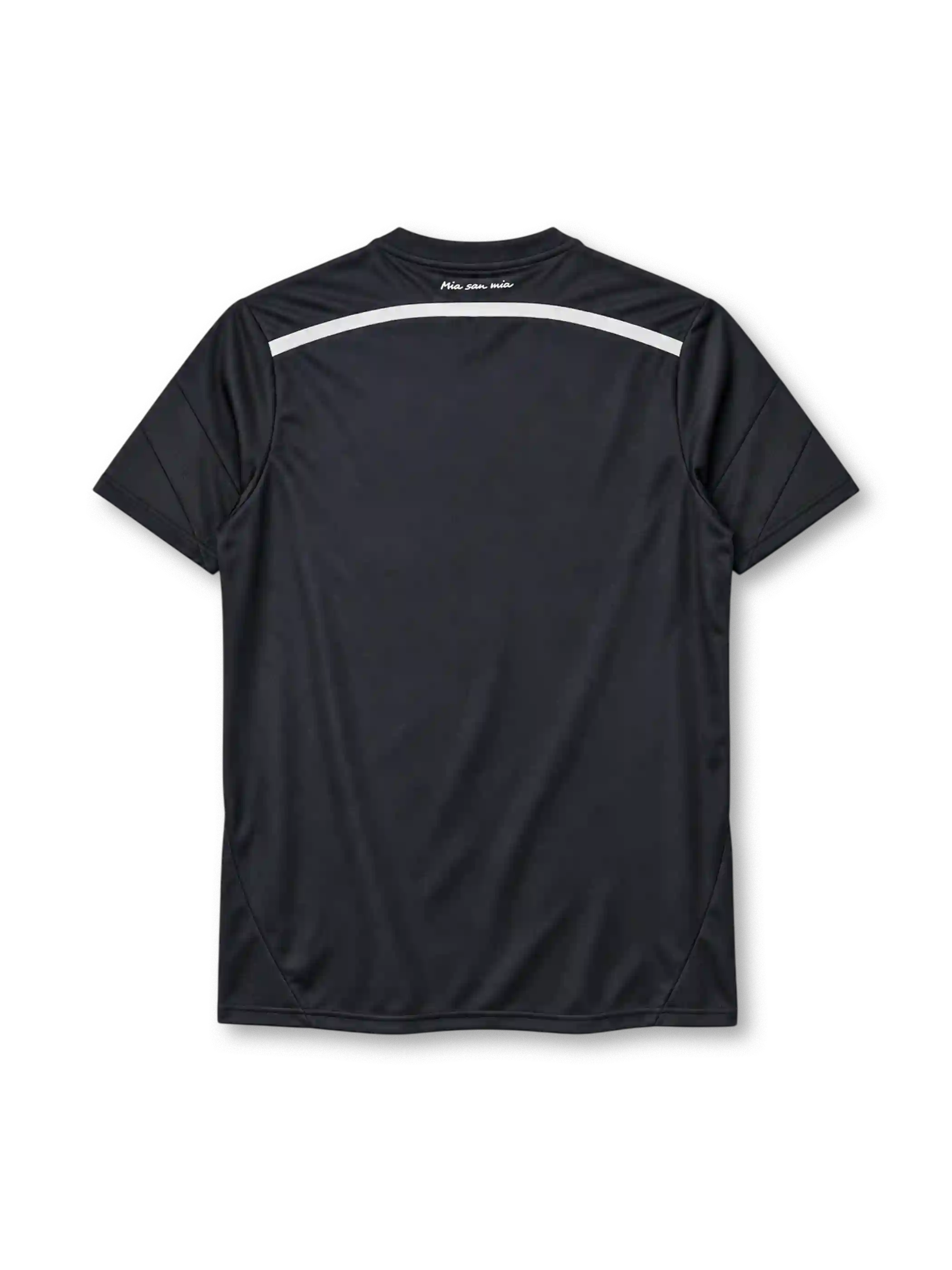 Bayern Munich 2014/15 black Adidas away jersey with red vertical stripe and Telekom sponsor