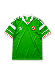 Republic of Ireland 1988-90 home jersey in green with white stripes