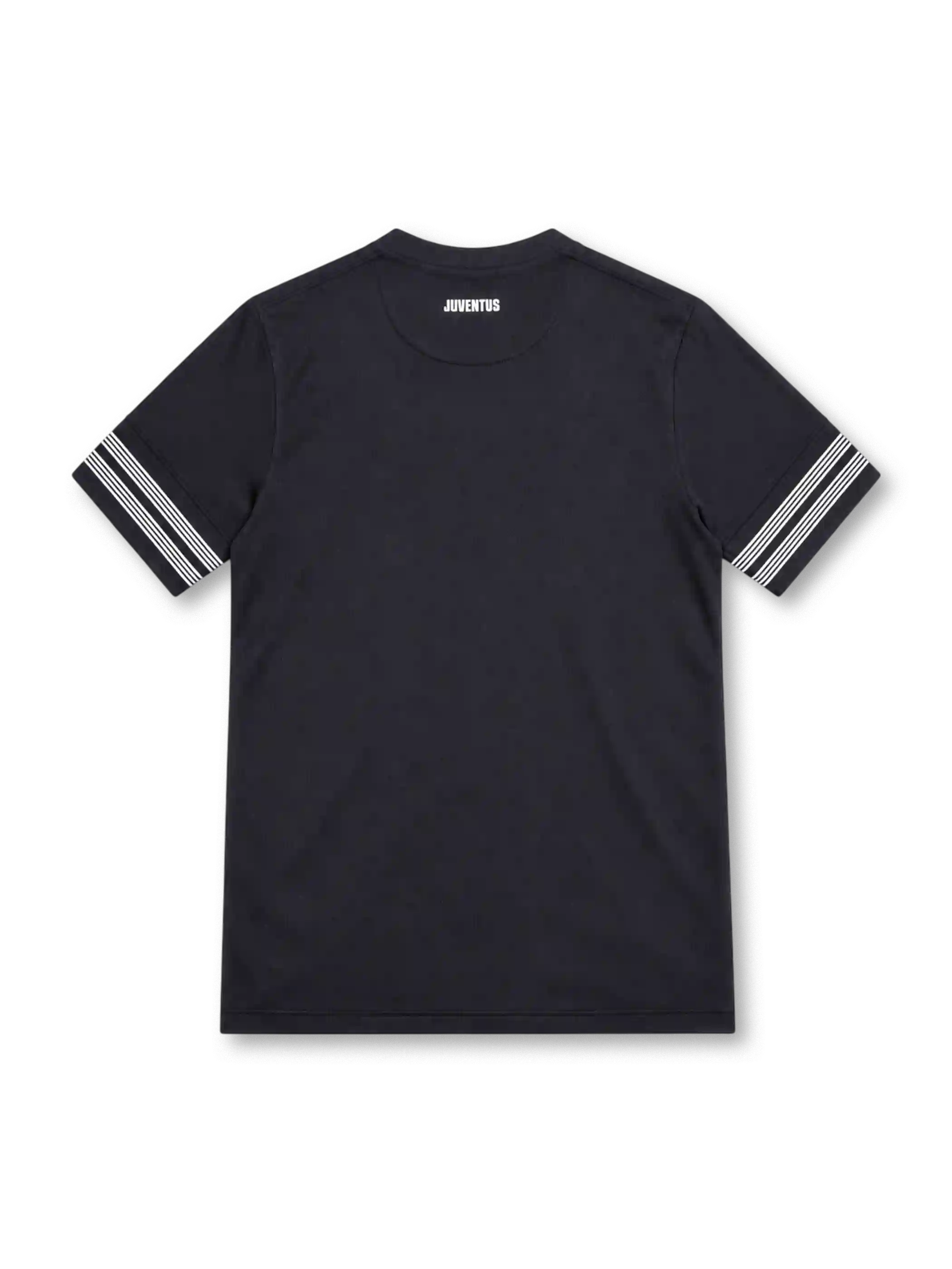 Juventus 2012/13 black away jersey with white striped sleeve bands, Nike logo, club crest and Jeep sponsor