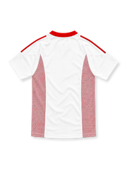 AC Milan 2002/03 white away jersey with red mesh panels, gold Champions League Final embroidery and Opel sponsor