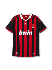 AC Milan 2009-10 home jersey in red and black stripes