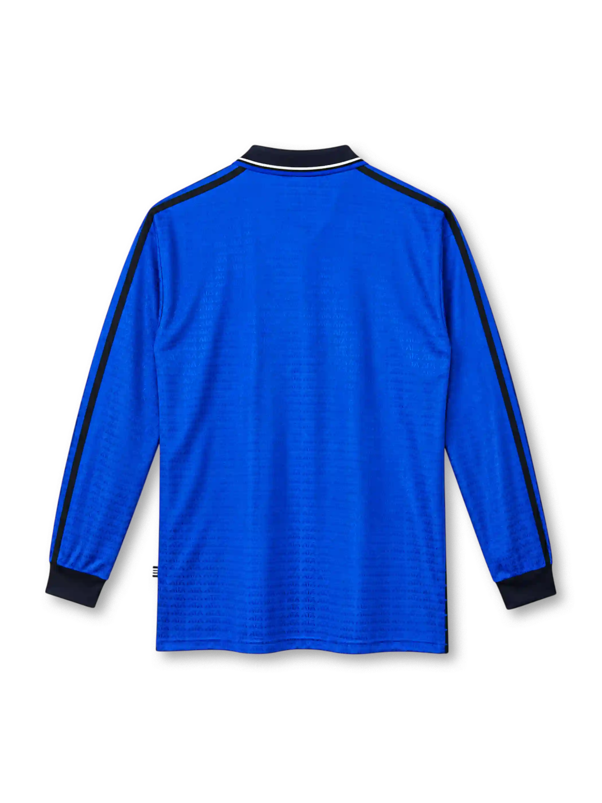 Argentina 1994 away long sleeve jersey in royal blue with black diamond panel and polo collar
