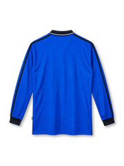 Argentina 1994 away long sleeve jersey in royal blue with black diamond panel and polo collar