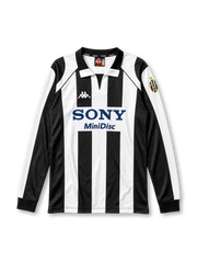 Juventus 1997-98 long sleeve home jersey in black and white stripes