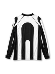 Juventus 1997-98 long sleeve home jersey in black and white stripes