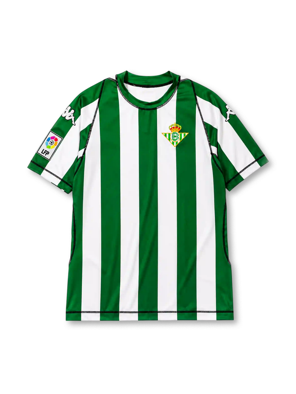 Real Betis 2003-04 home jersey in green and white stripes