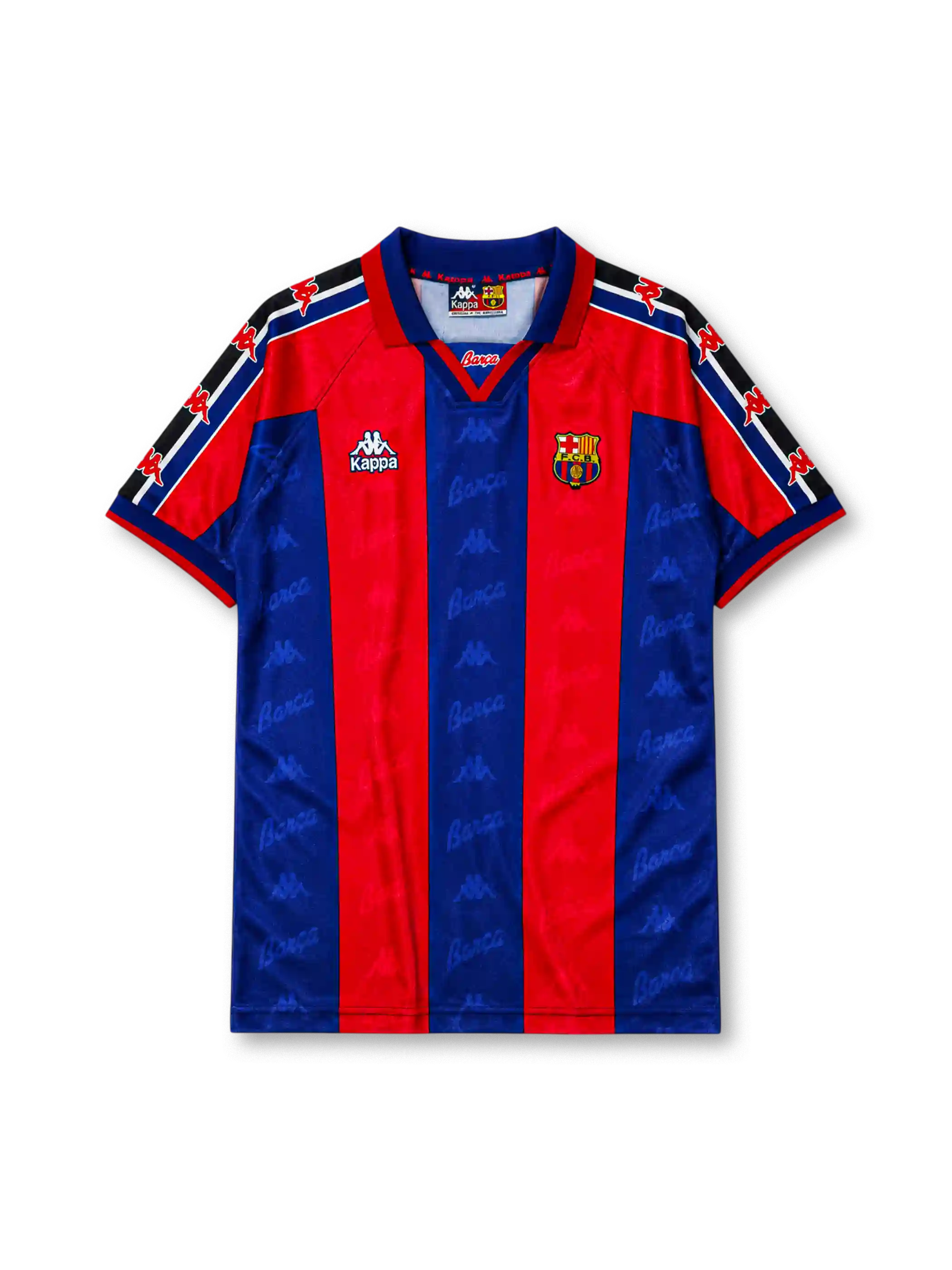 FC Barcelona 1995-97 home jersey in blue and red stripes