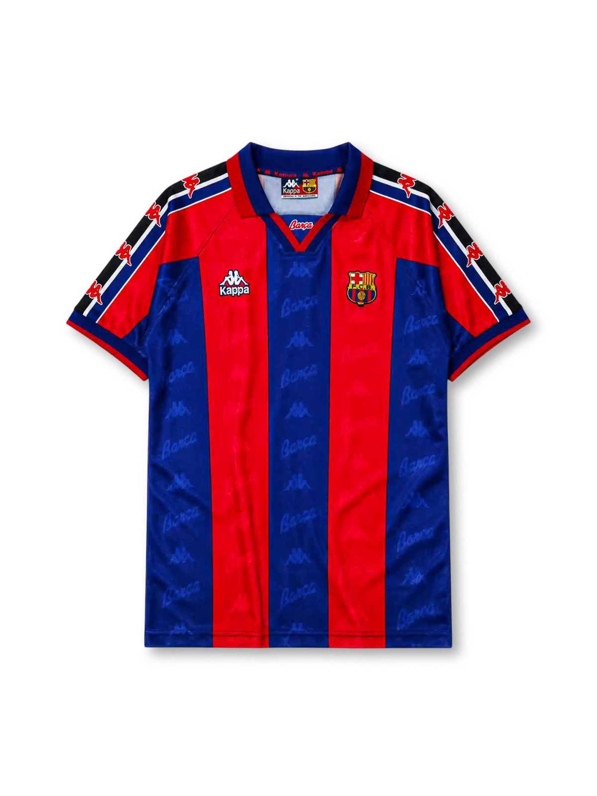 FC Barcelona 1995-97 home jersey in blue and red stripes