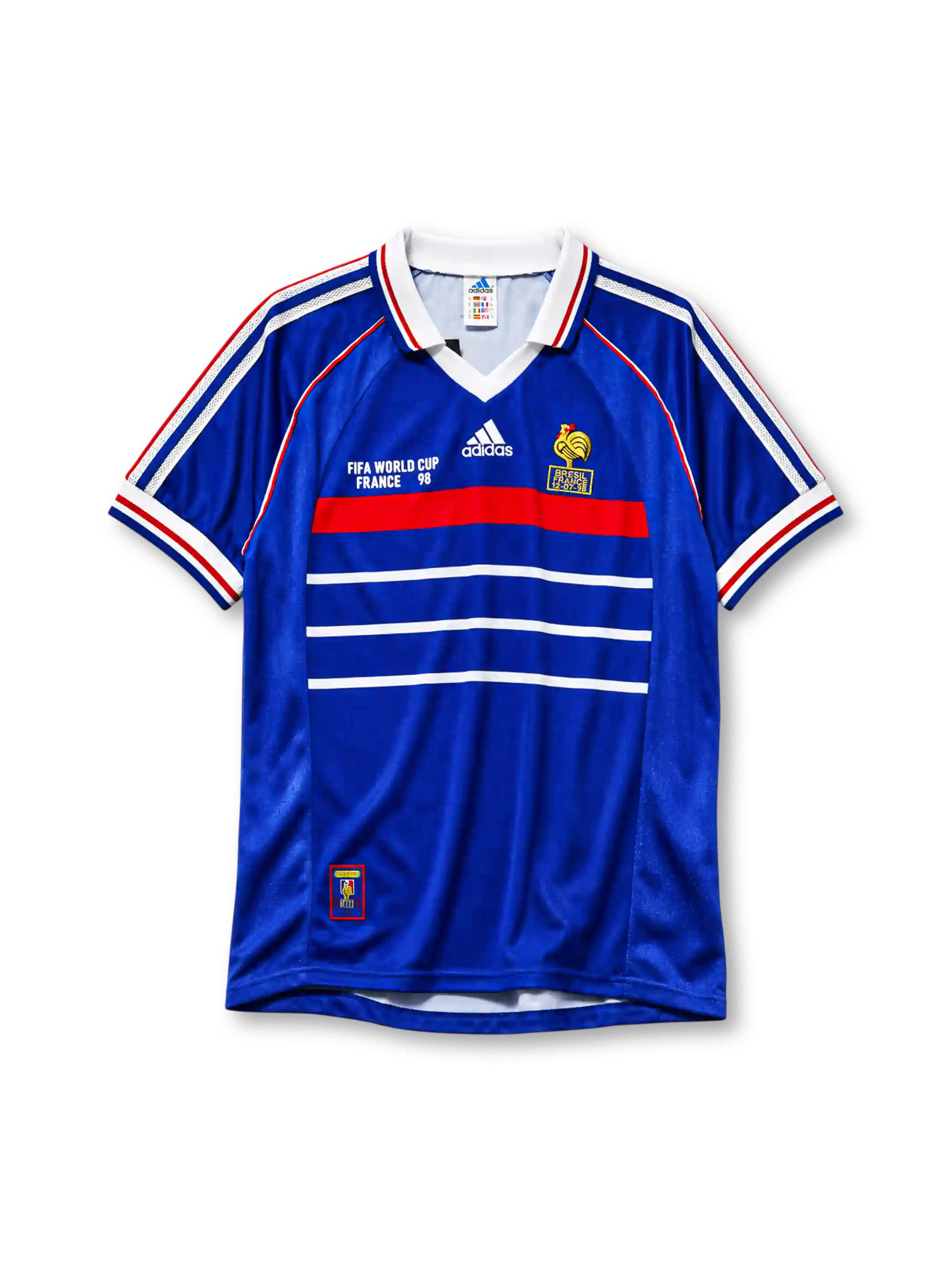 France 1998 home jersey with World Cup Final commemorative badge