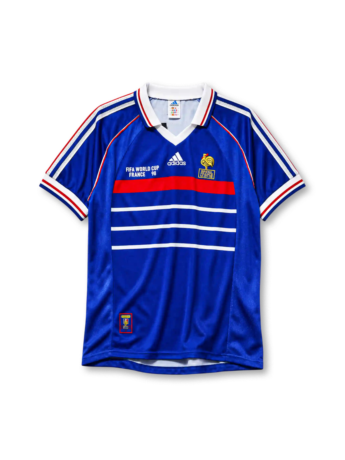 France 1998 home jersey with World Cup Final commemorative badge