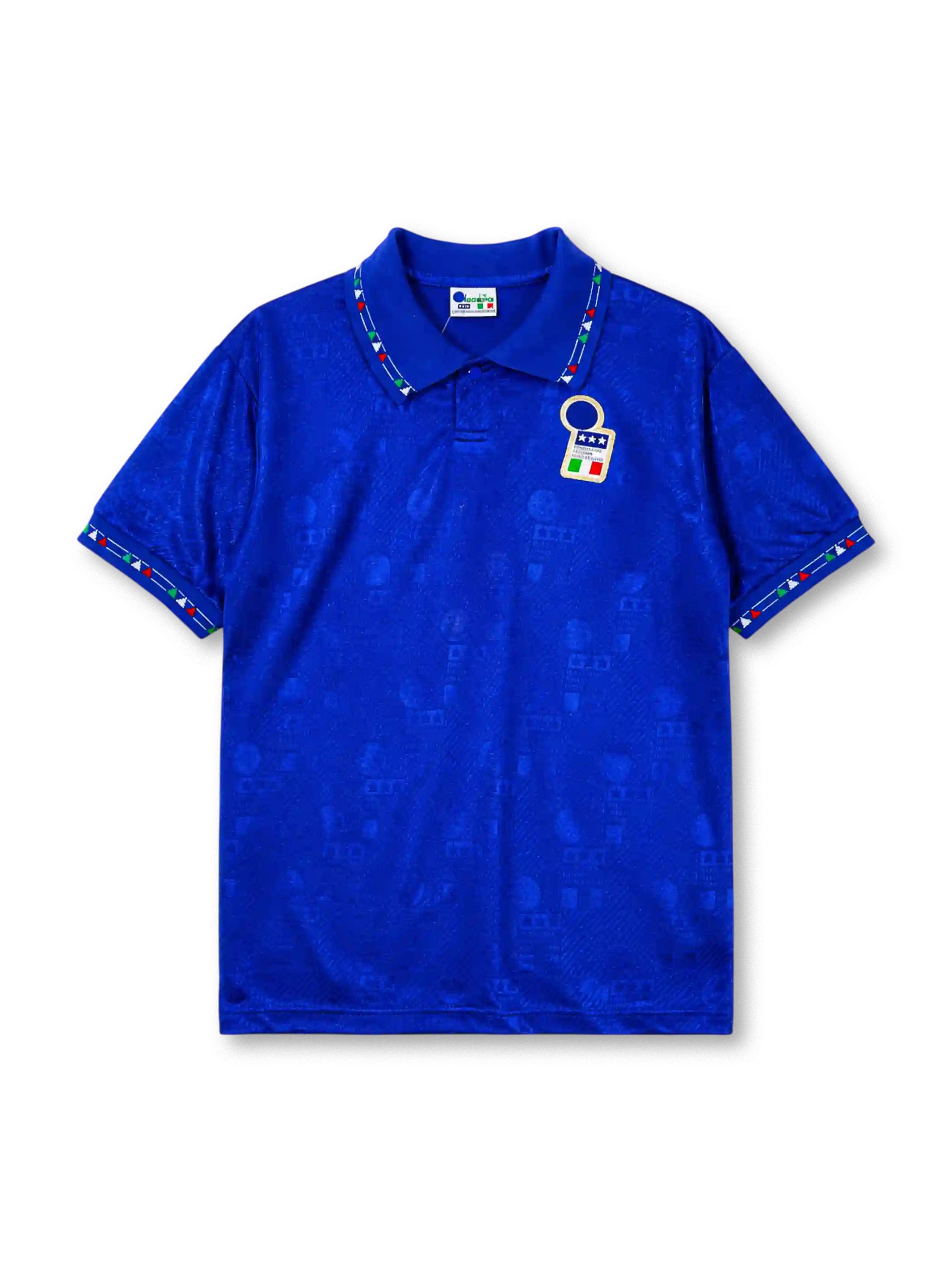 Italy 1994 home jersey in blue with tonal jacquard pattern