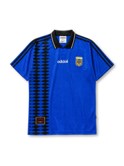 Argentina 1994 away jersey in blue with black diamond pattern