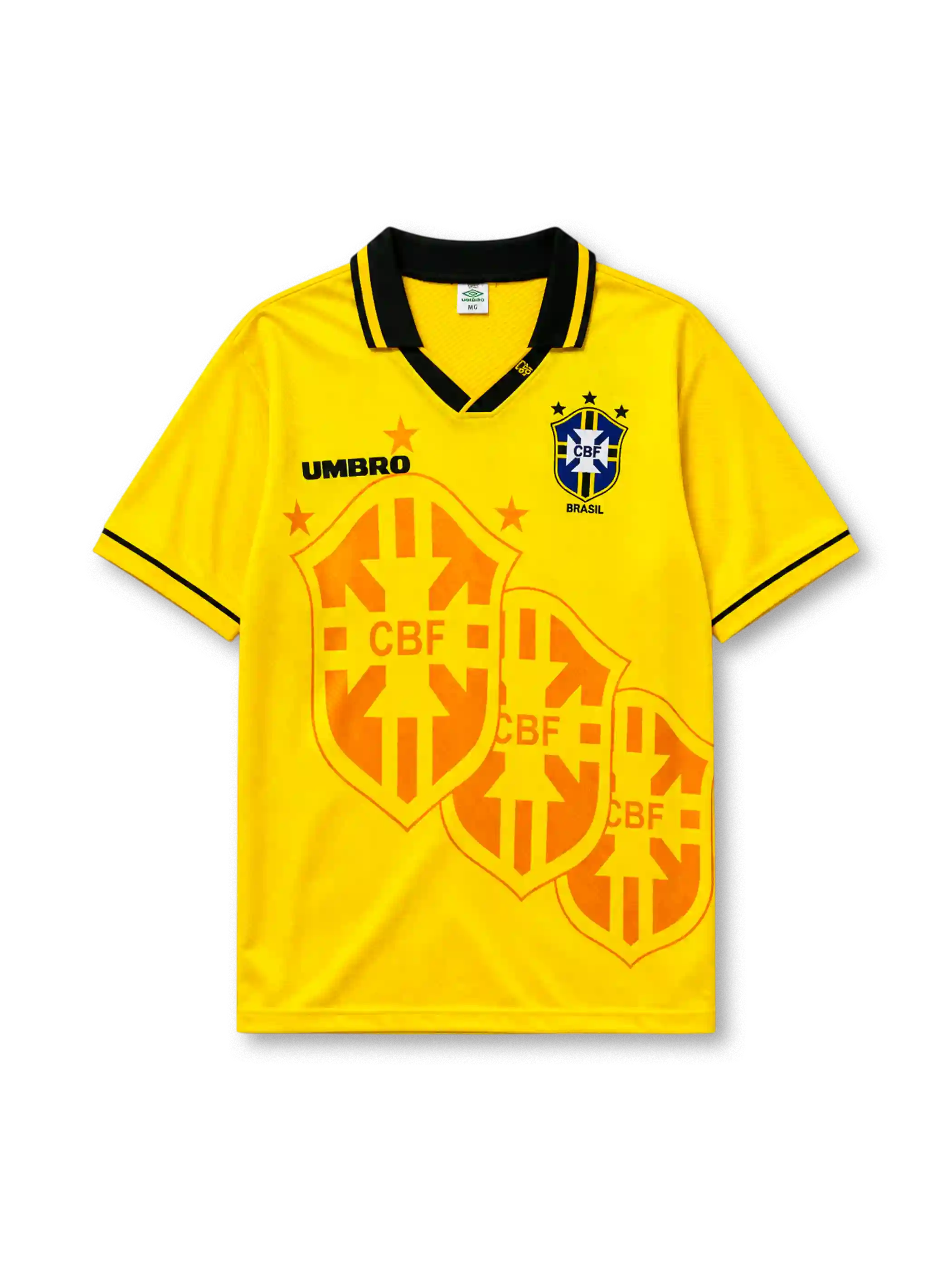 Brazil 1993-94 home jersey with repeated crest graphic