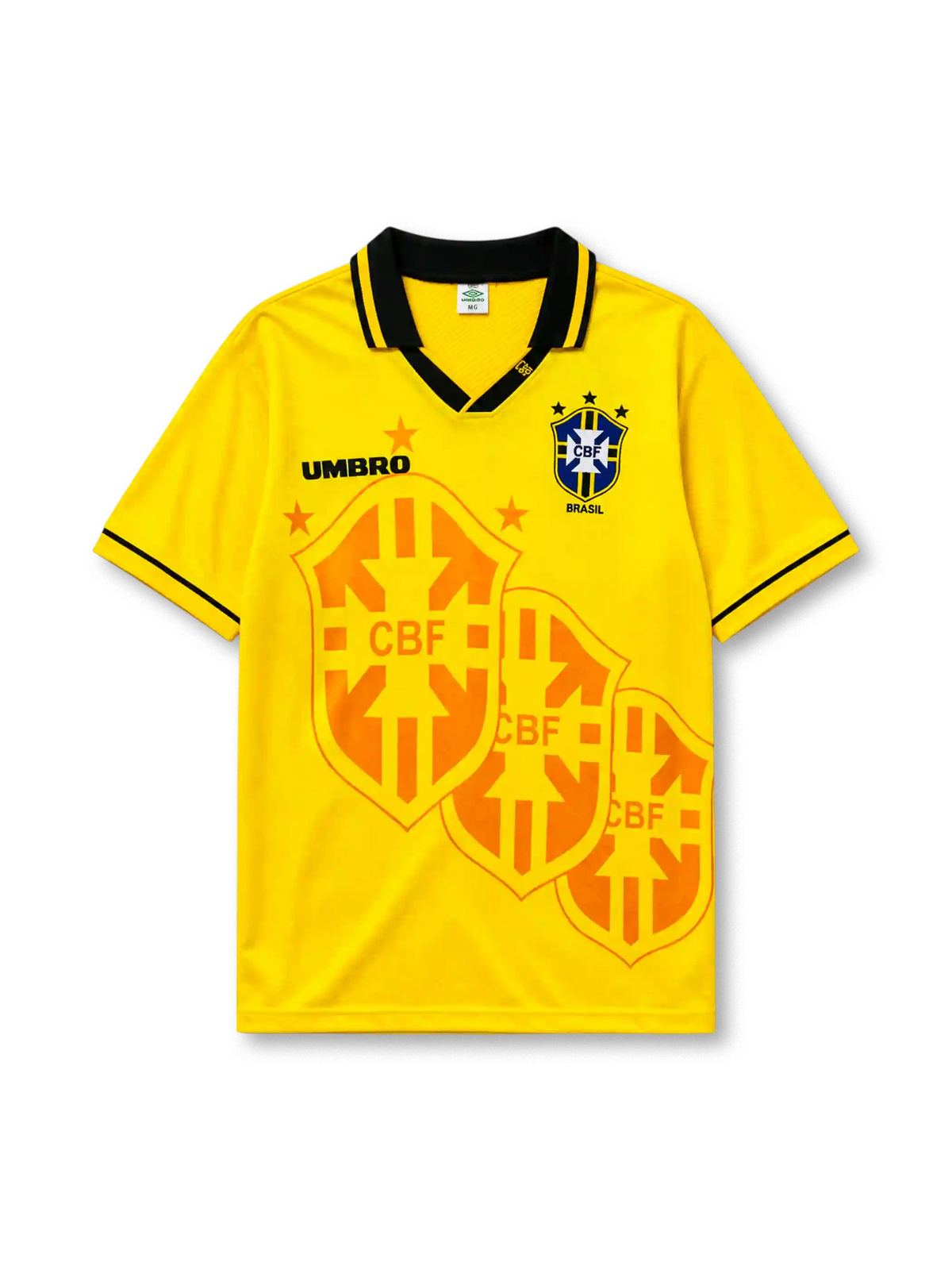 Brazil 1993-94 home jersey with repeated crest graphic
