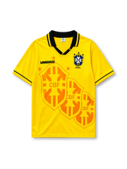 Brazil 1993-94 home jersey with repeated crest graphic