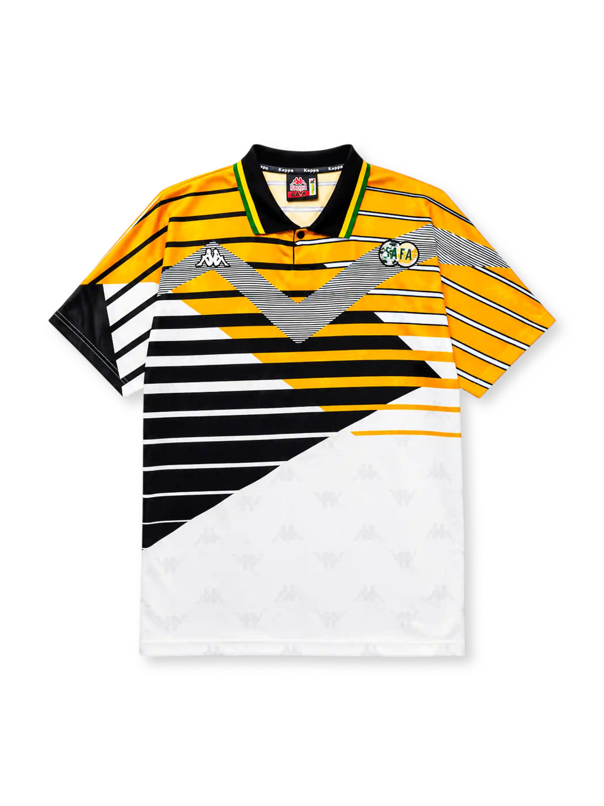 South Africa 1994 home jersey with geometric striped design