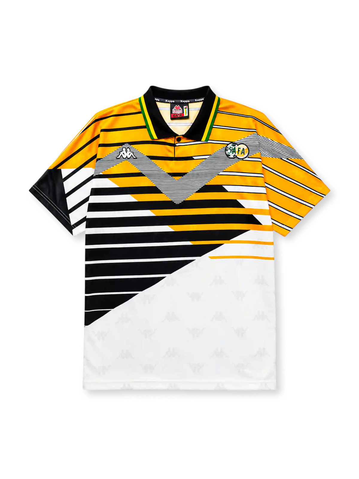 South Africa 1994 home jersey with geometric striped design