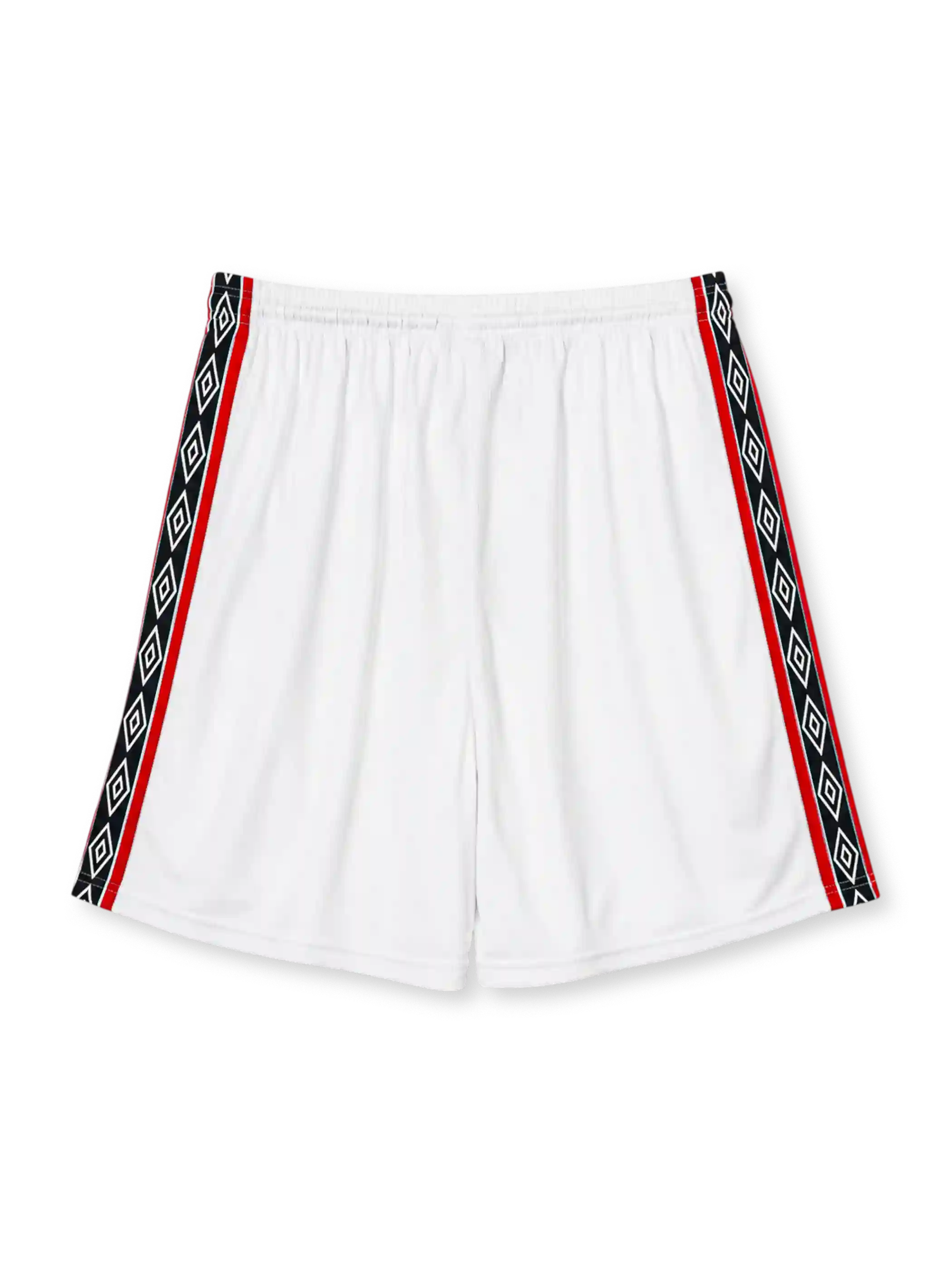 Manchester United 1998 home shorts with diamond side taping
