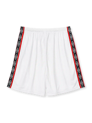 Manchester United 1998 home shorts with diamond side taping