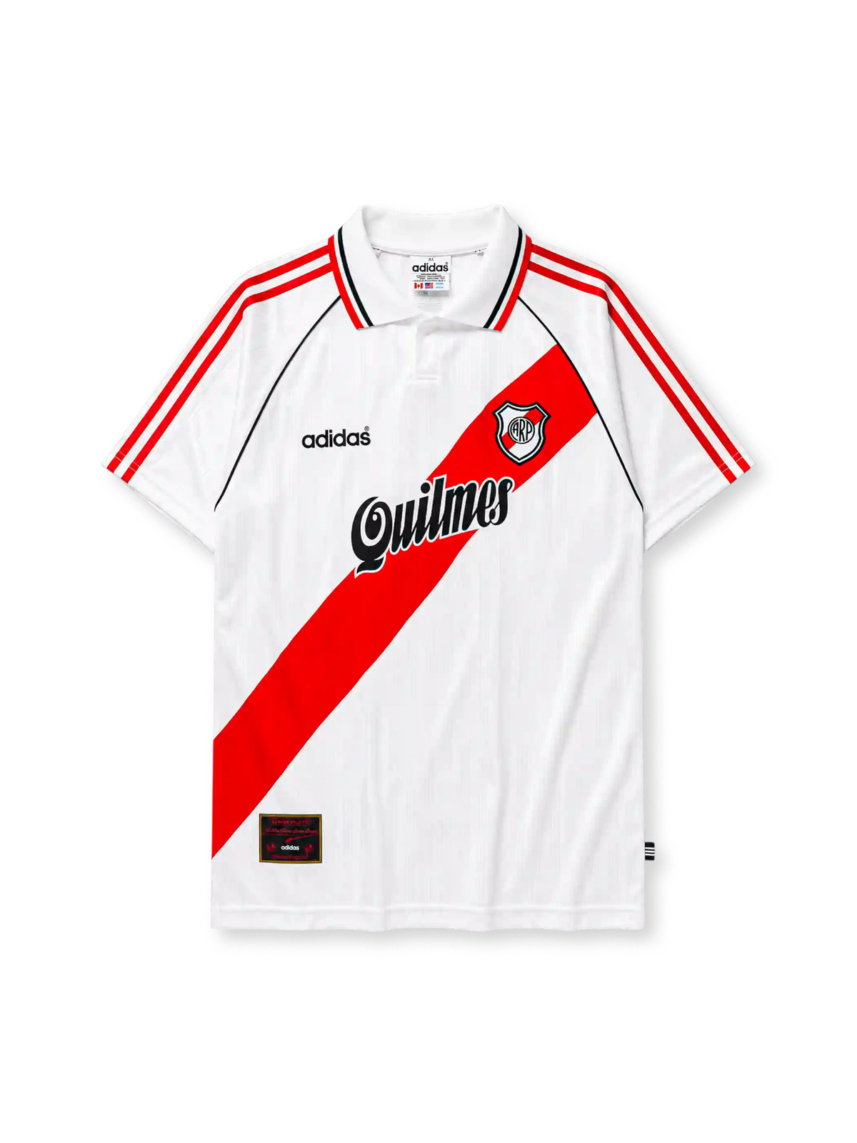 River Plate 1995-96 home jersey with red diagonal sash