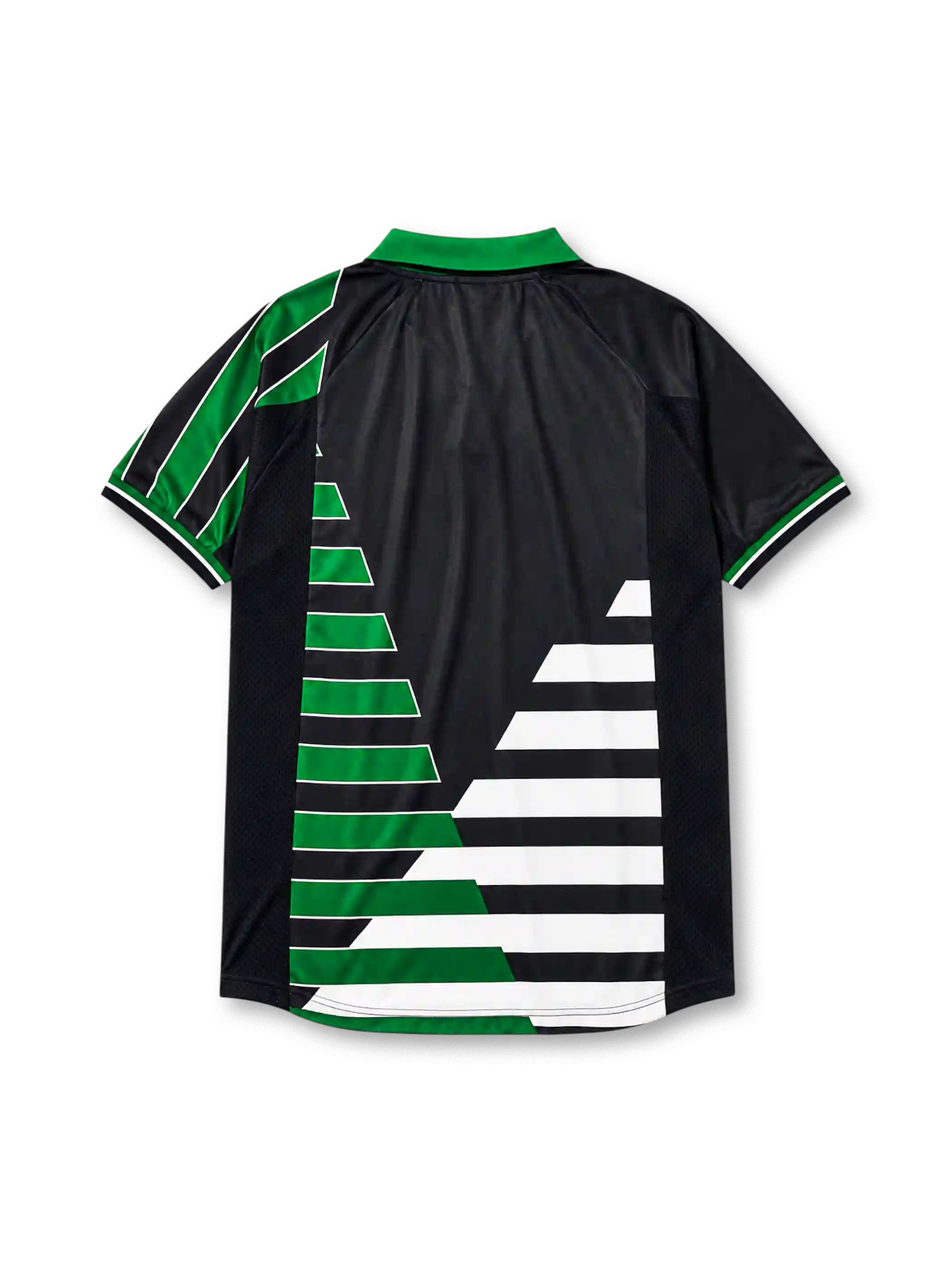 South Africa 1998 away jersey with black, green, and white diagonal design