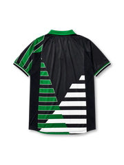 South Africa 1998 away jersey with black, green, and white diagonal design