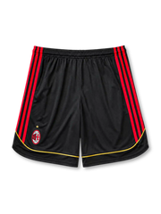 AC Milan 2006-07 home shorts in black with red side stripes