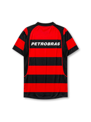 Flamengo 2003-04 home jersey in red and black hoops