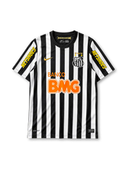 Santos FC 2013 away jersey in black and white stripes