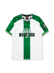 Nigeria 1996 away jersey in white with green center panel