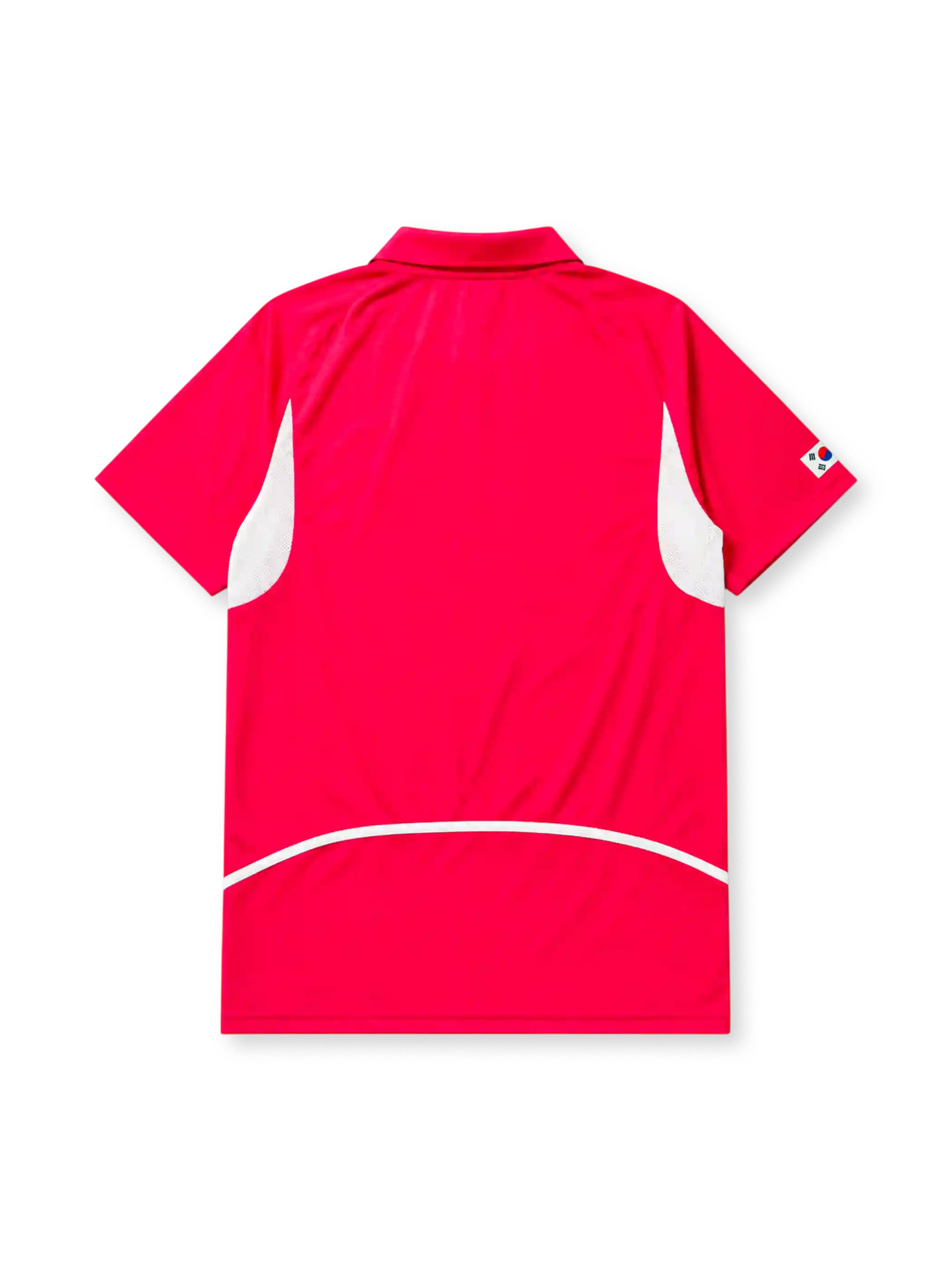 South Korea 2002-03 home jersey in red with curved line design