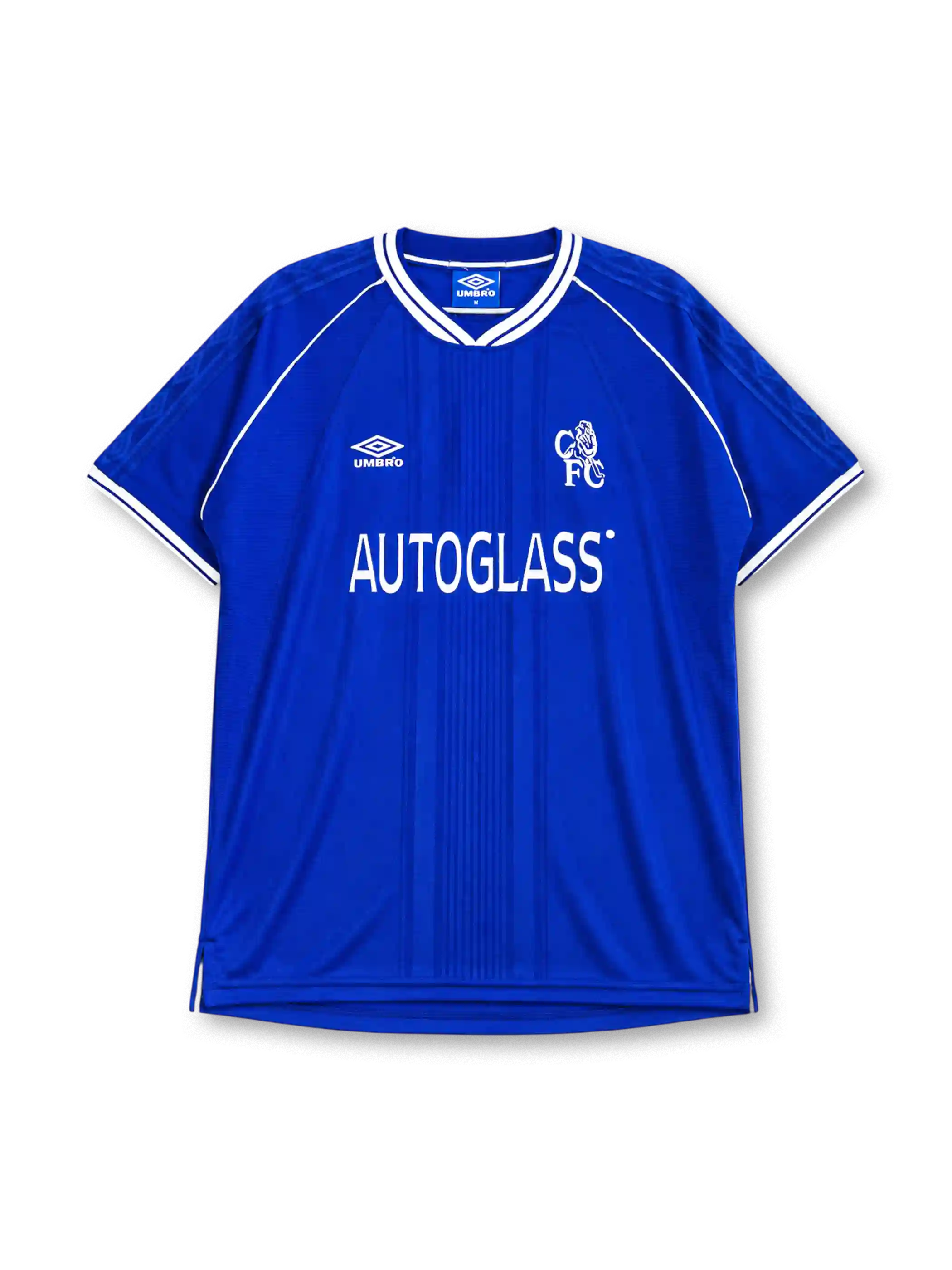 Chelsea 1999-01 home jersey in royal blue with white piping