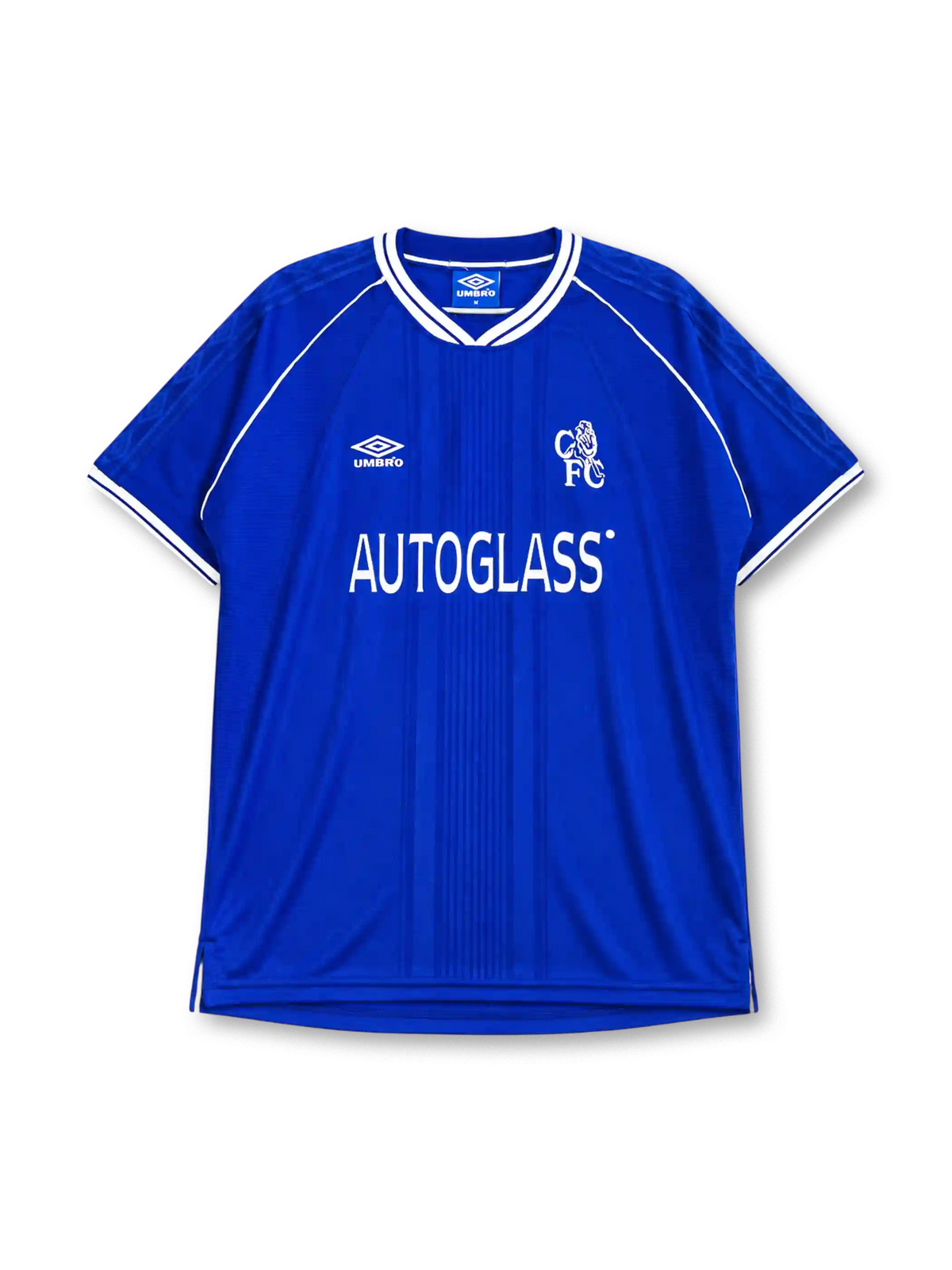 Chelsea 1999-01 home jersey in royal blue with white piping