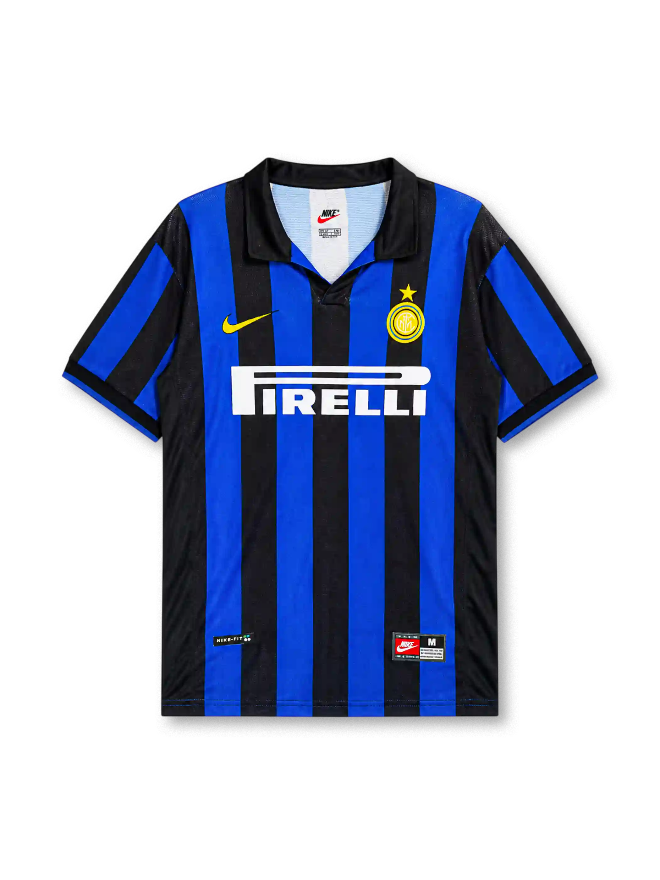 Inter Milan 1998-99 home jersey in blue and black stripes