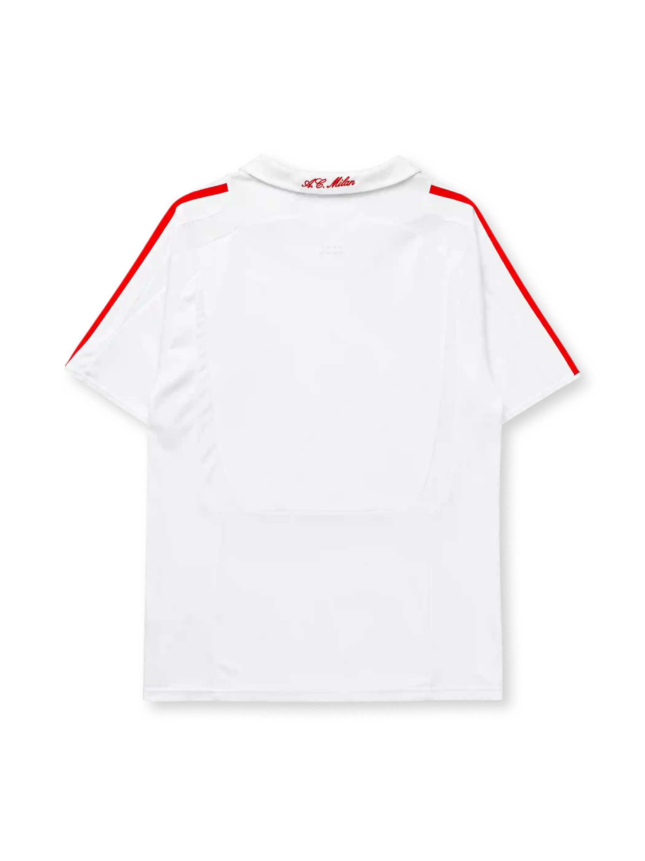AC Milan 2007-08 away jersey in white with red and black stripes