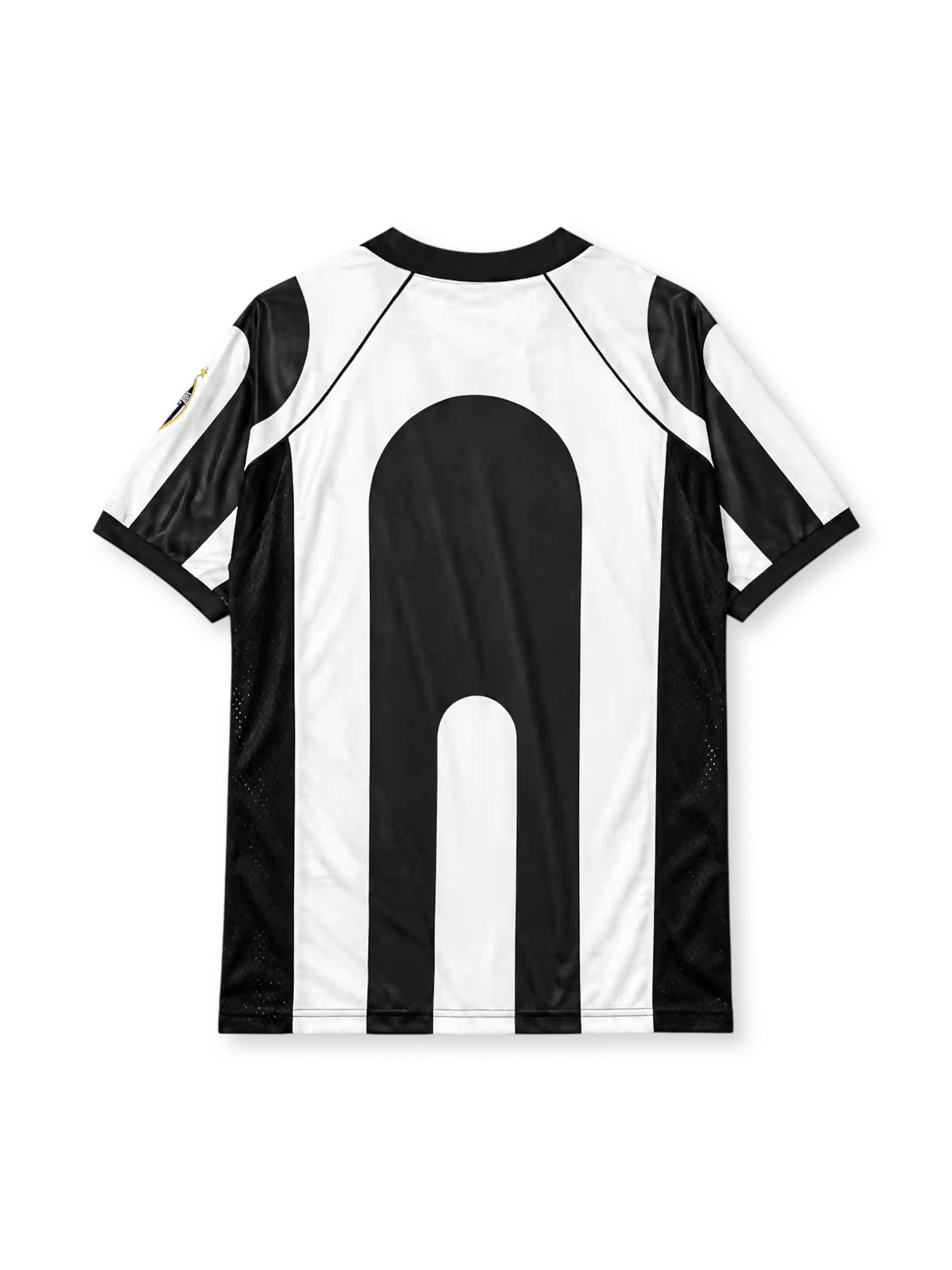 Juventus 1997-98 home jersey in black and white stripes