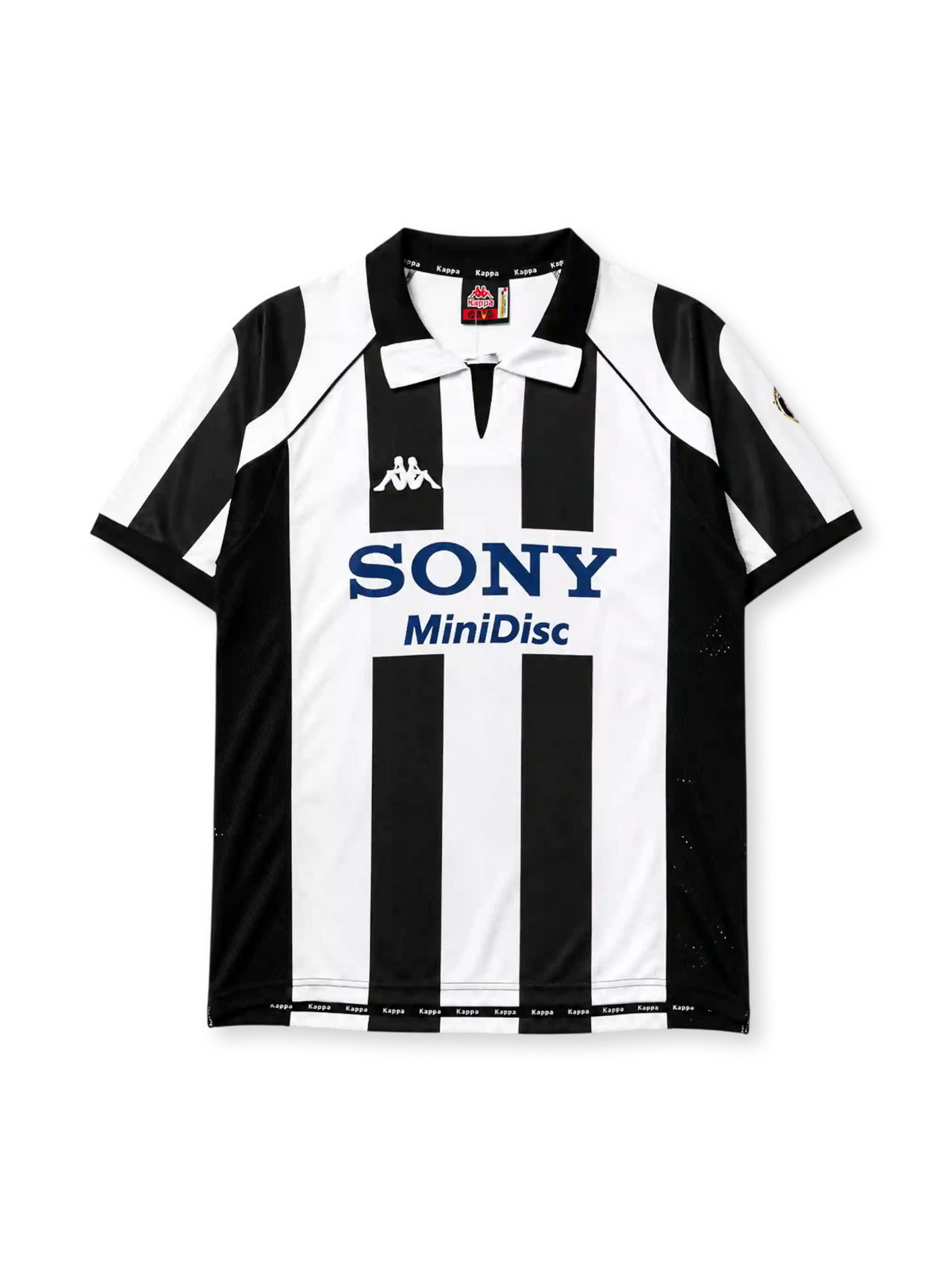 Juventus 1997-98 home jersey in black and white stripes