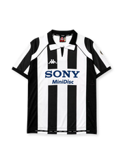 Juventus 1997-98 home jersey in black and white stripes