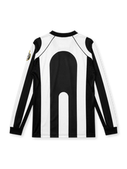 Juventus 1997-98 long sleeve home jersey in black and white stripes